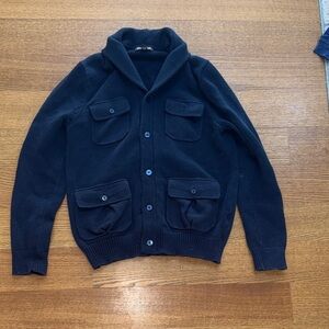 Michael Kors Cotton-Blend Shawl Collar Cardigan Sweater